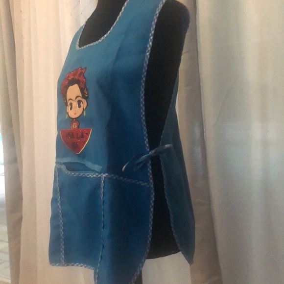 Blue Apron with middle Zipper - Picture 3 of 5